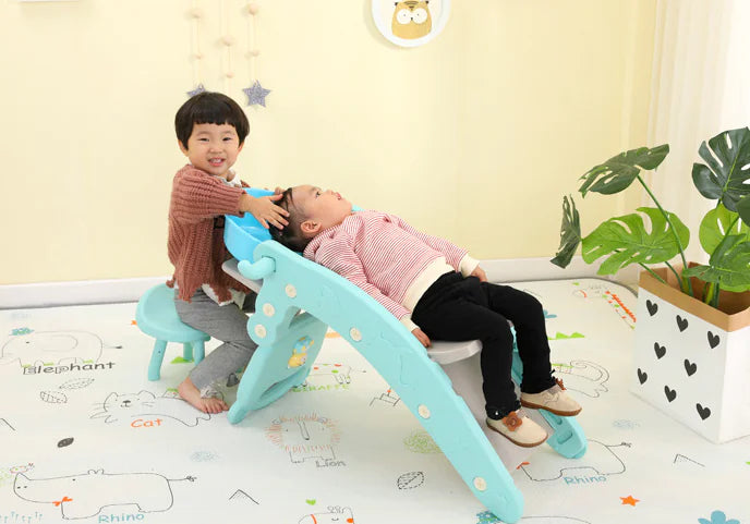 3-in-1 Rocking Horse Slide with Music for Kids