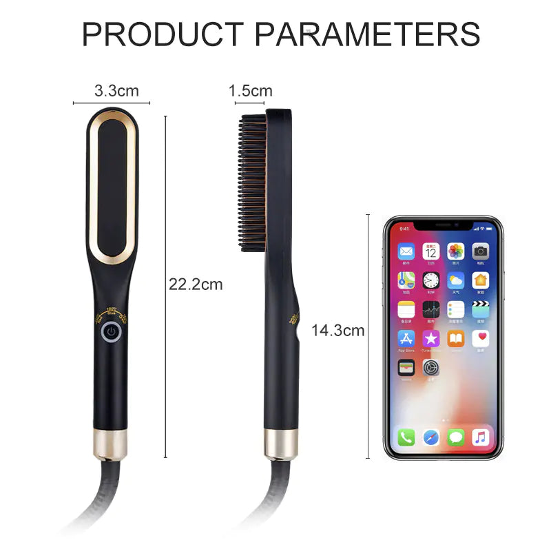 Mini 3-in-1 Hair Straightening and Curling Comb