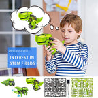 DIY 3-in-1 Solar-Powered Robot Dinosaur Toy