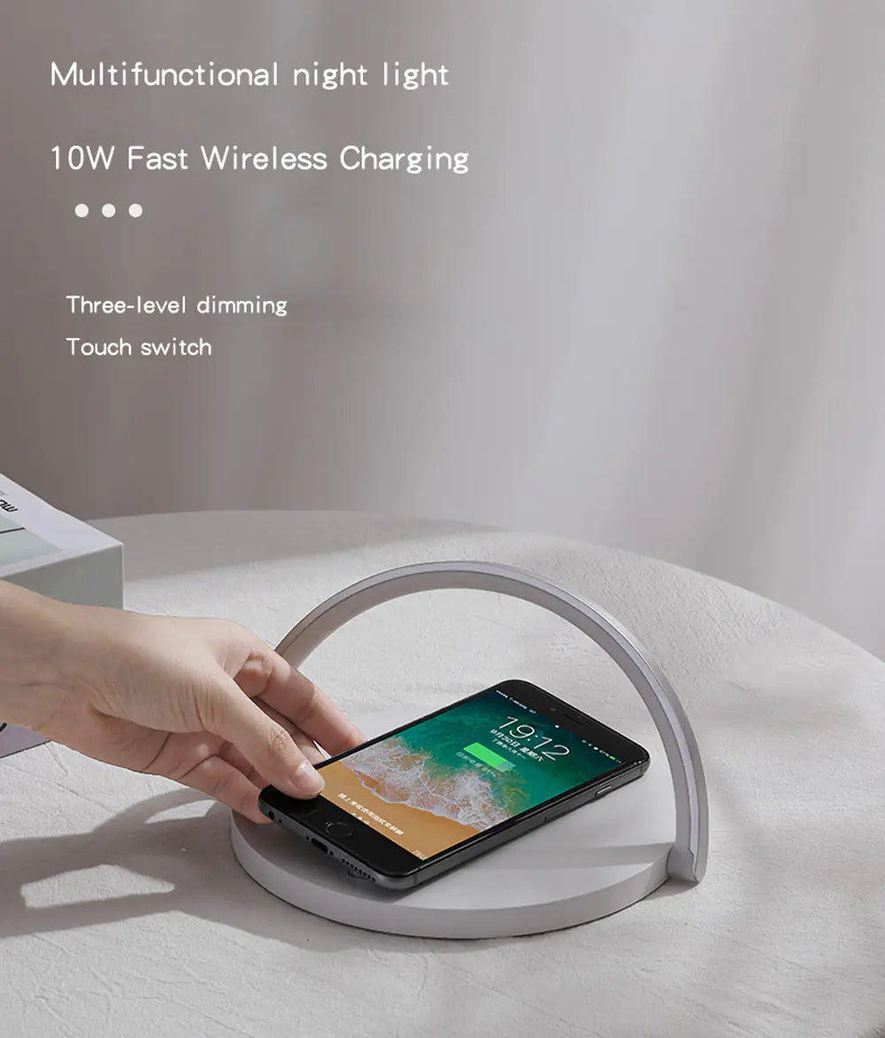 2-in-1 Wireless Charger with LED Night Light