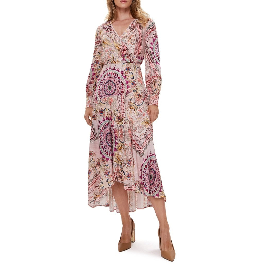 Guess - Women’s V-Neck Long Sleeve Dress