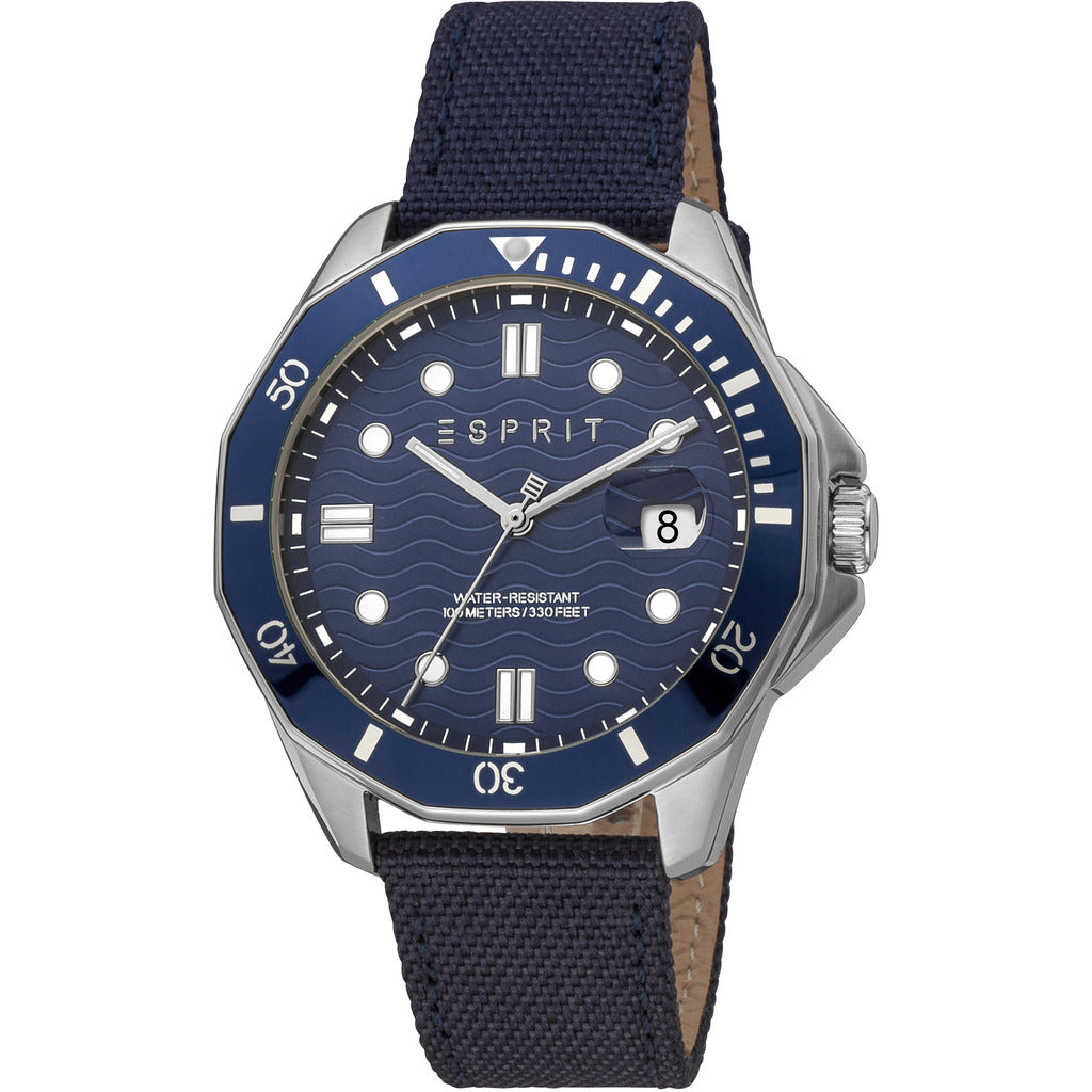 Esprit - Men’s Analog Leather Strap Watch